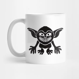 Smiling Black Gremlin Mug